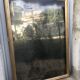 Golden mirror with sheet 151 x 103 cm
