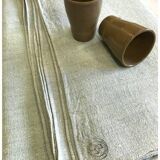 Celadon Dyed Pure Hemp Vintage Tablecloth
