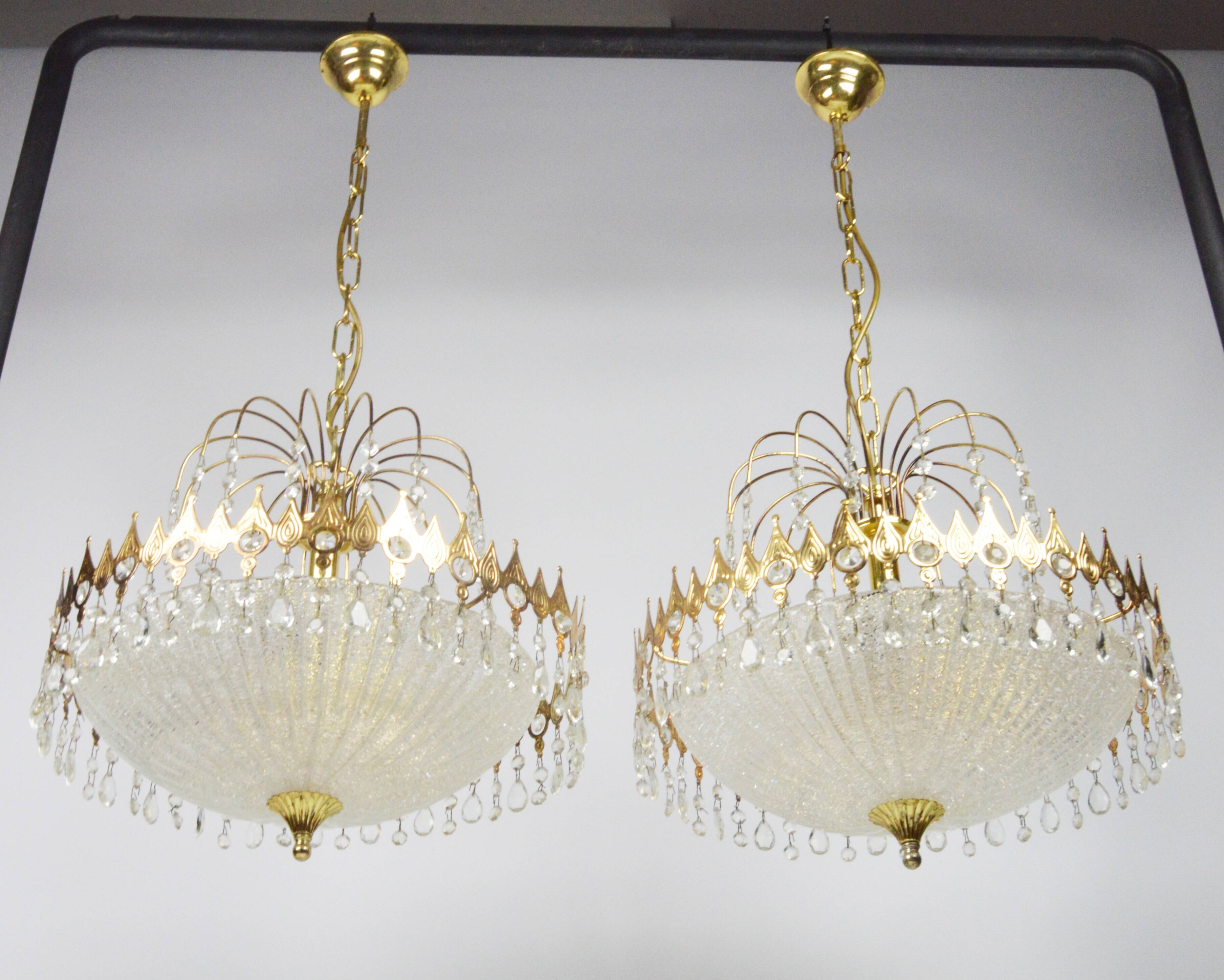 Crystal chandelier, Germany, 1970s