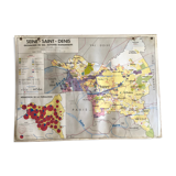 Pedagogical map 1972 Seine Saint Denis 93