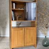 Vintage oak display bookcase