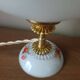 Opaline lamp & retro chic flowers, unique upcycled creation