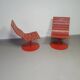 Marcus Arvonen pour Ikea (PS 2009) - 2 fauteuils pivotants Brygga rouges
