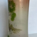 Legras painted frosted glass vase
