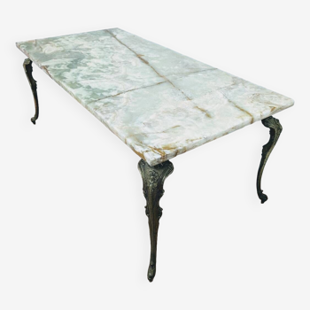 Table basse en marbre et métal