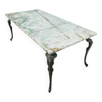 Table basse en marbre et métal