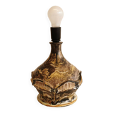 Old ceramic table lamp, Danish and estimated from the 1960s-1970s.