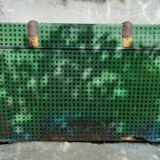 Vintage green metal trunk
