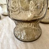 Vintage high glasses in smoked glass