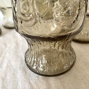 Verres hauts vintage en verre fumé