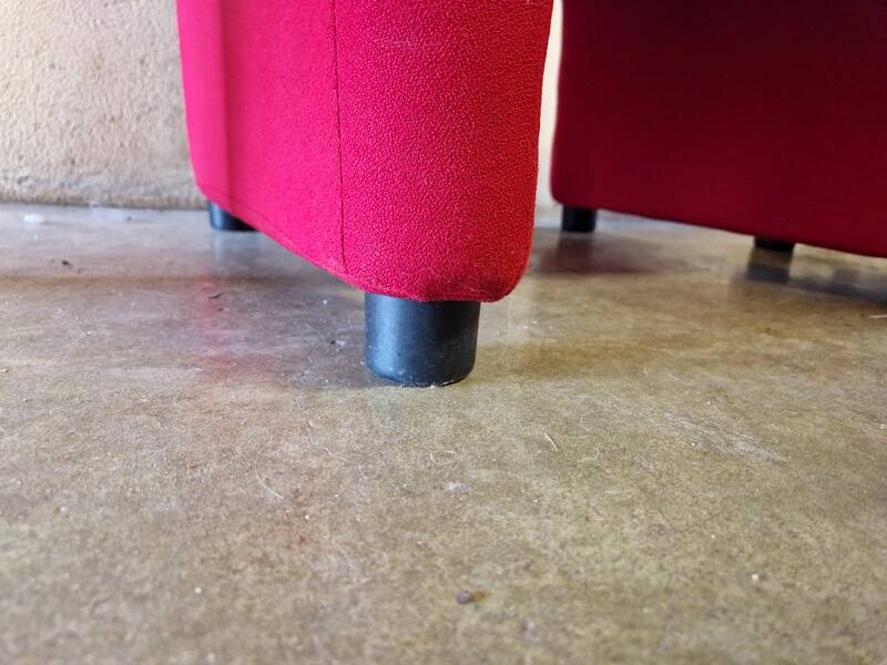 Arfa editor - Set of 4 red wool armchairs - 1980