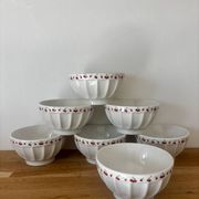 Set of 7 bowls Geneviève Lethu Linvosges cherries