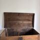 Antique oak chest from the 17th to 18th century.