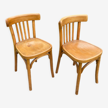 Paire de chaises bistro baumann hêtre blond