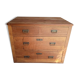 Commode en chêne brut et laiton, 1940