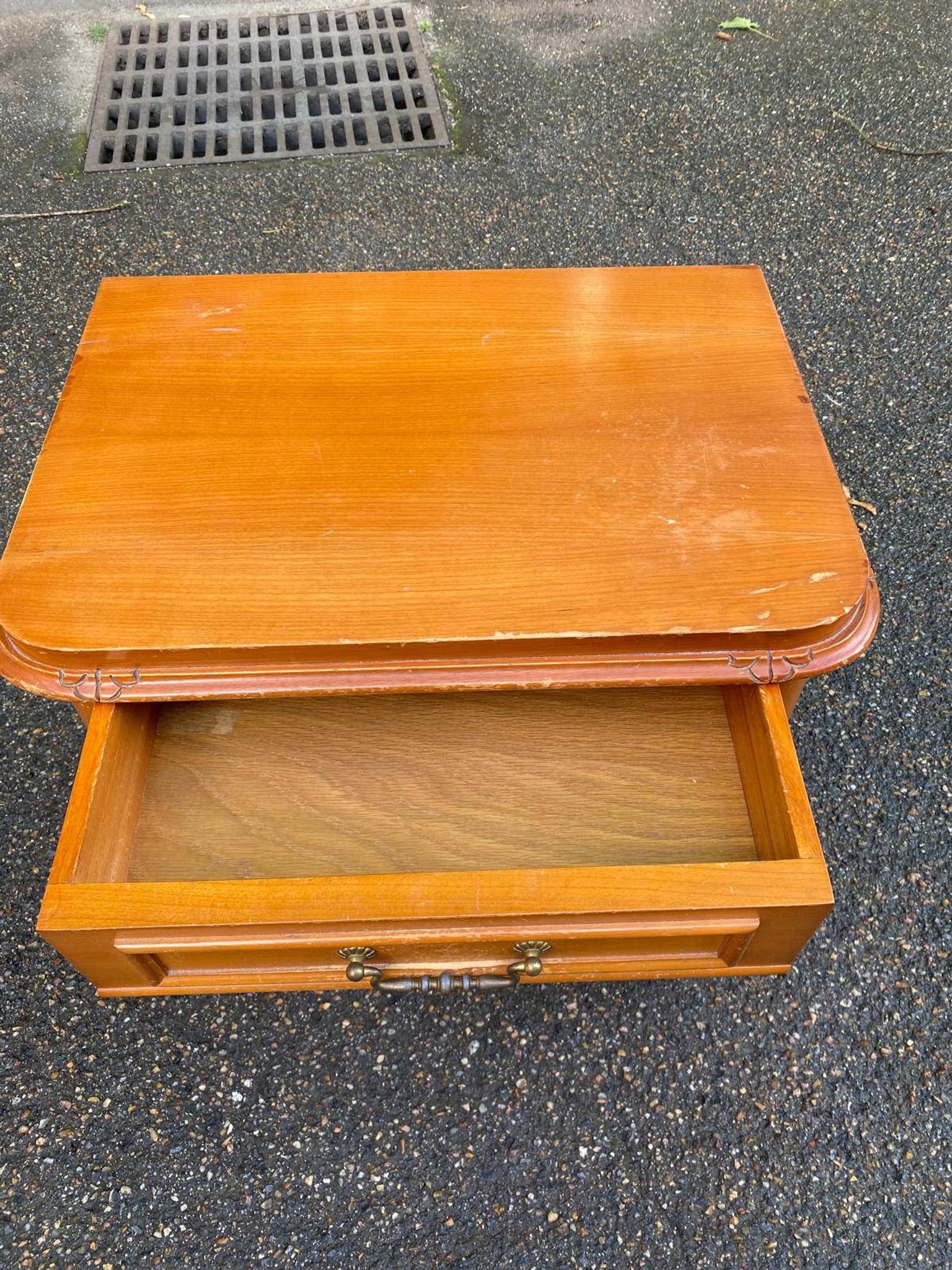 Louis XV bedside table in solid wood from the 20th century