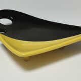 Empty pocket anthropomorphic ceramic black and yellow design 50s