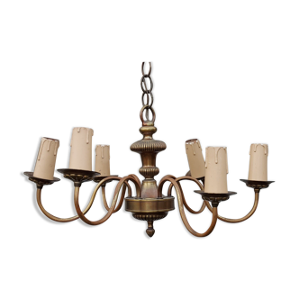 Lustre hollandais en bronze 6 branches