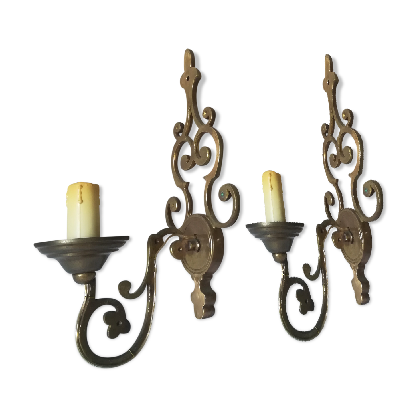 Brass sconces