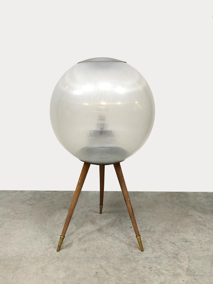 Space age tripot ball floor lamp vintage sphere