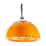 Orange and chrome space age pendant lamp
