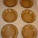 6 Duralex transparent smoked glass hollow plates