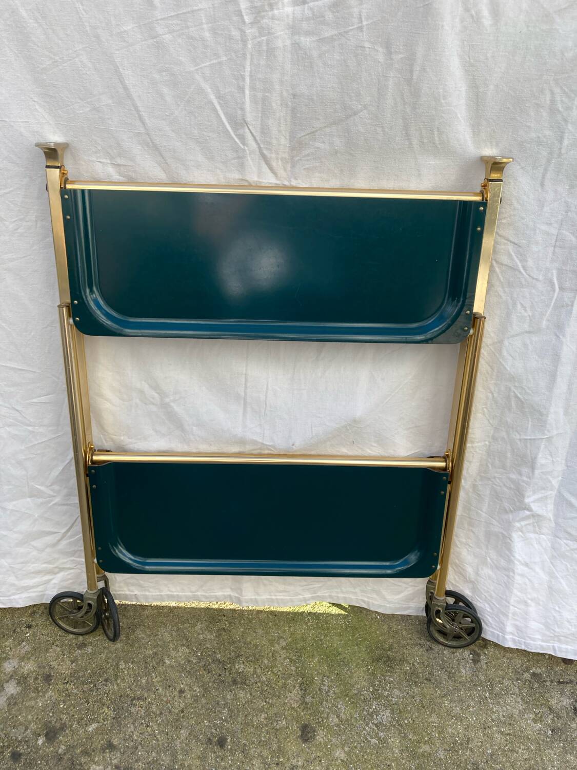 Vintage folding rolling trolley