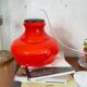 Dark orange opaline glass pendant light