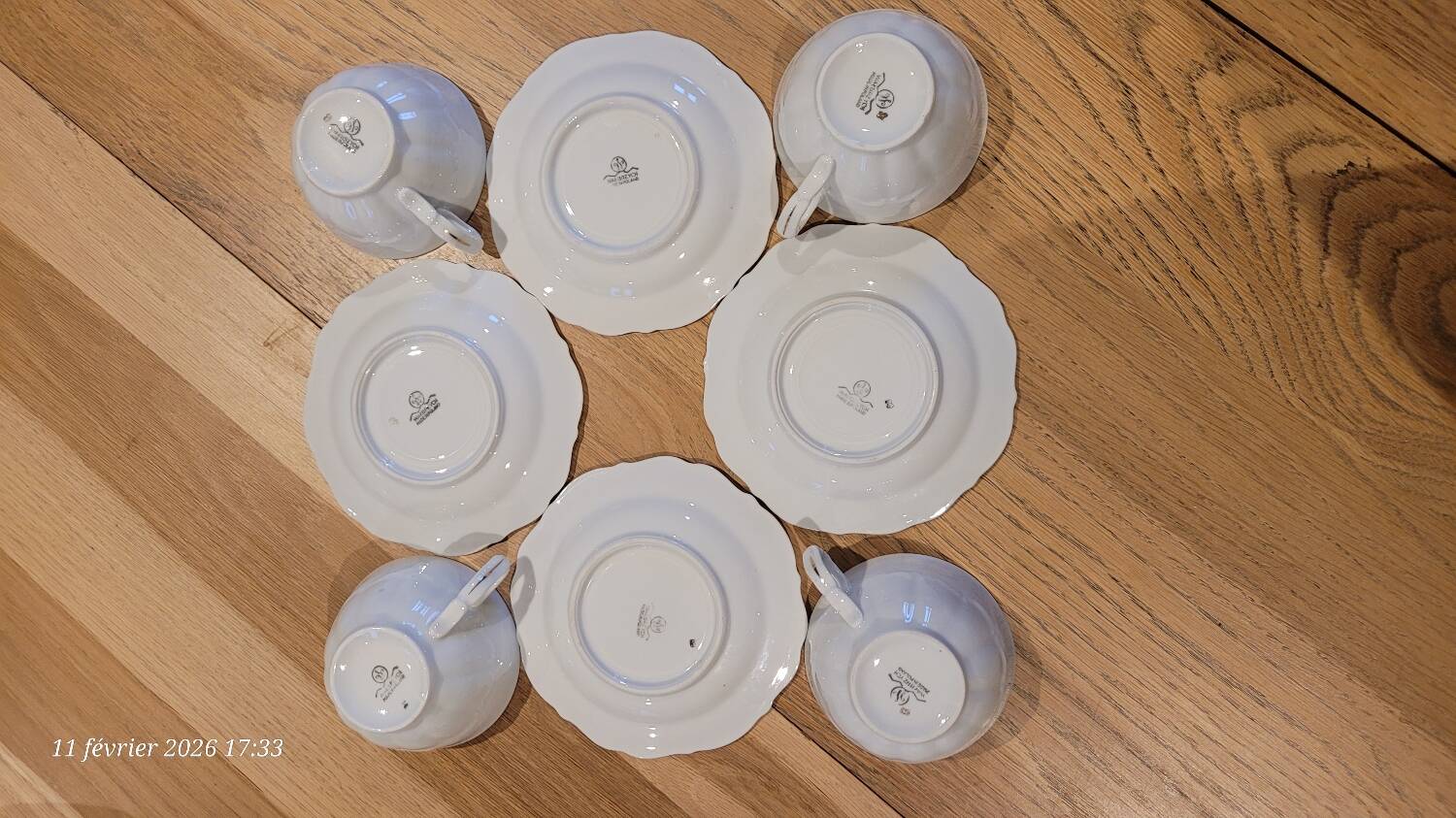 4 vintage Walbrzych cups and saucers