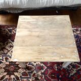 Table basse de ferme en bois ancien patiné