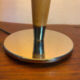 Art Deco table lamp in wood and silver metal