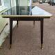 Table mid-low formica feet compass glass tray - vintage 1960