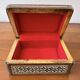 Mother-of-pearl jewelry box with velvet interior