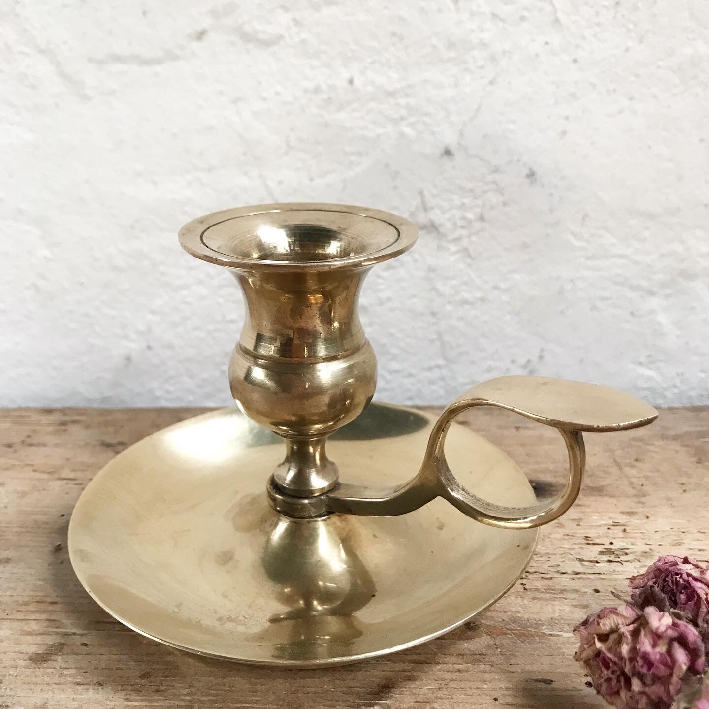 Brass cellar rat candle holder