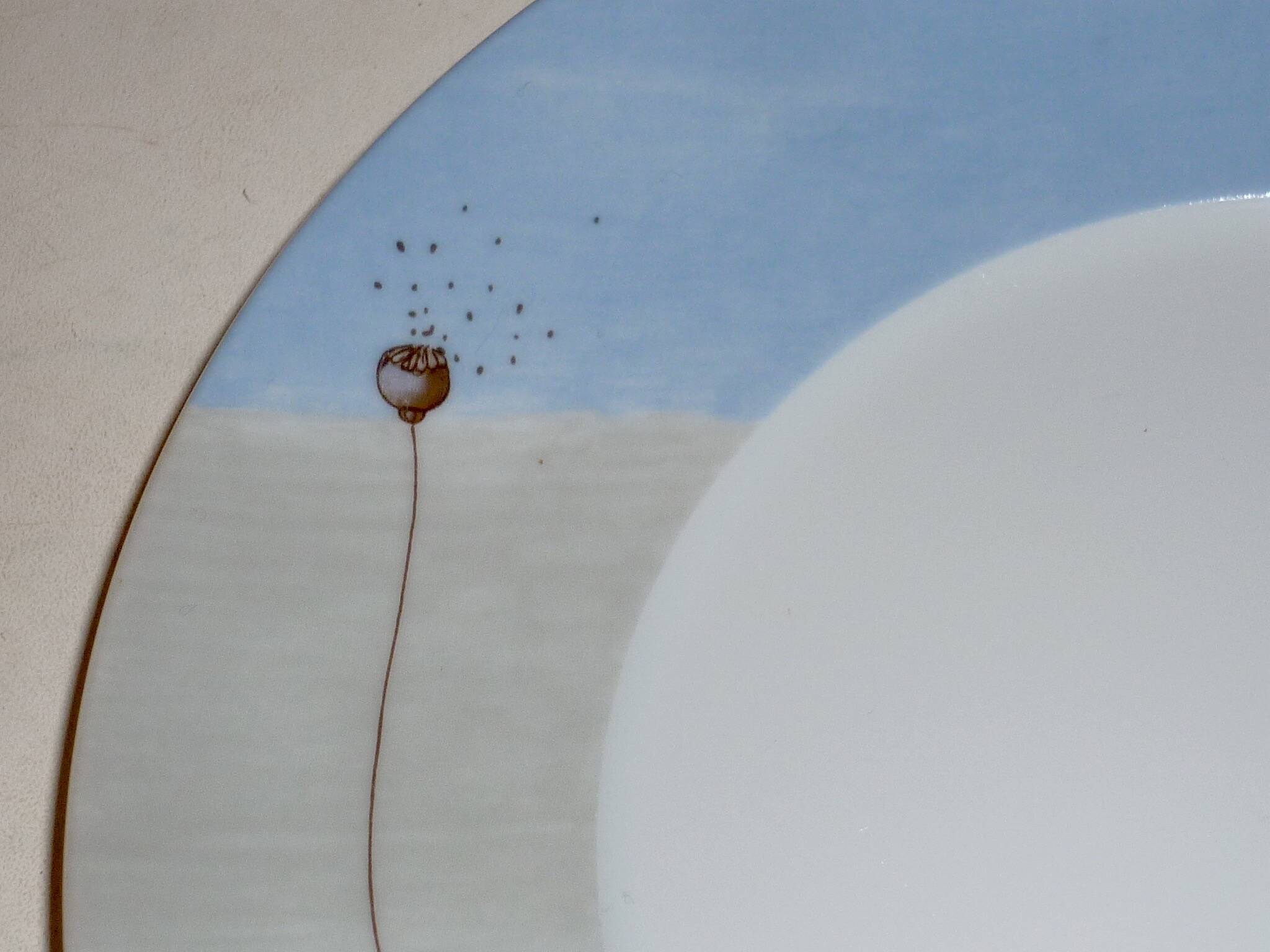 Zéphyr MdN plate in Limoges porcelain