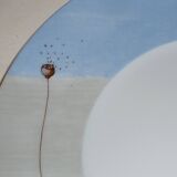 Zéphyr MdN plate in Limoges porcelain