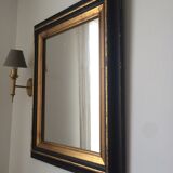 Old mirror black and gold 81x66cm