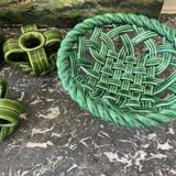 Braided earthenware basket