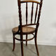 Lot 6 old vintage wooden bistro chairs brand Fischel early 20th century