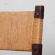 Set of 4 rush-seated chairs in solid oak, 1950.