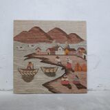 Vintage wool wall tapestry