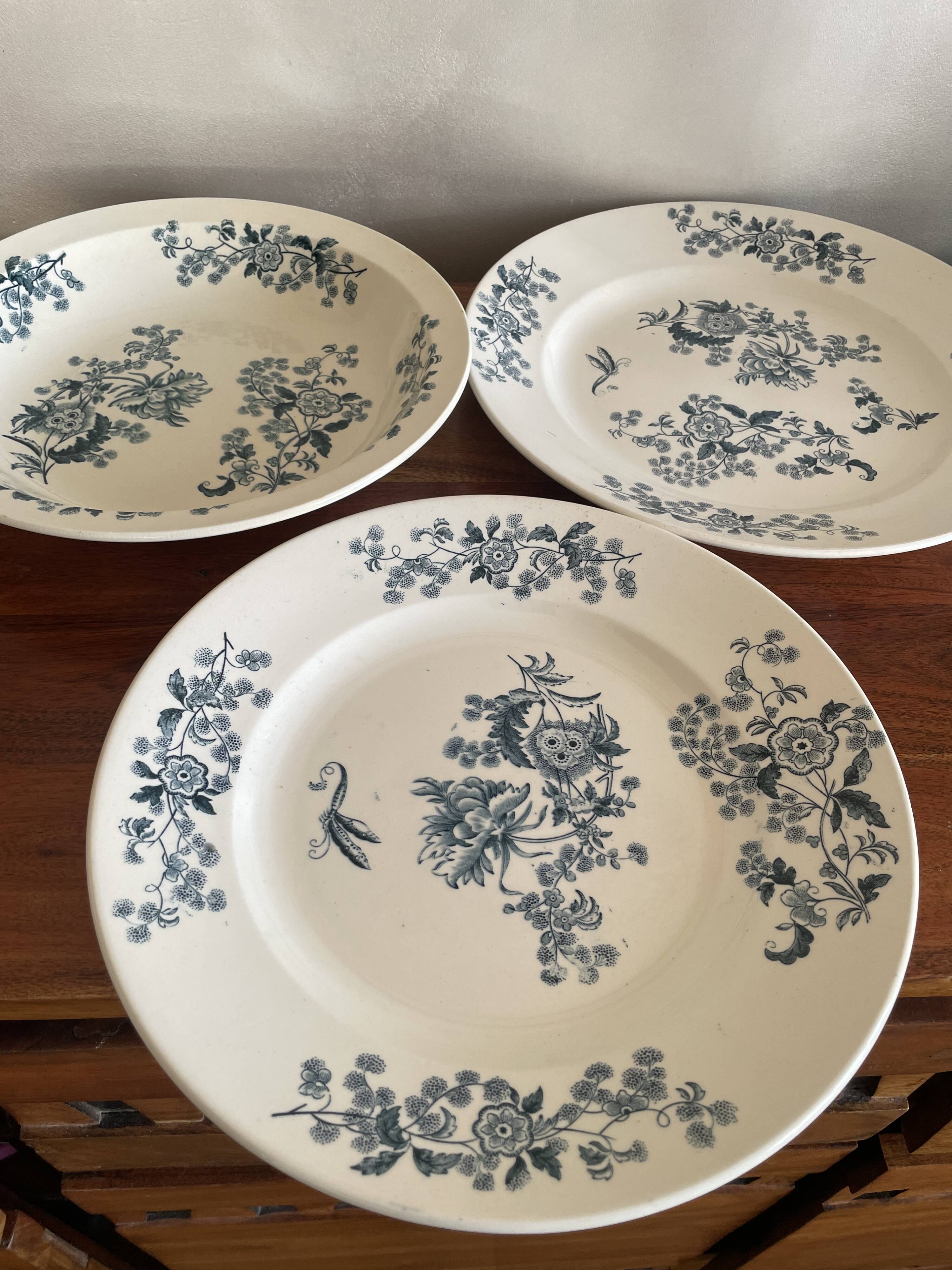 3 dishes Longwy Ycho