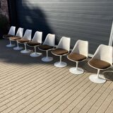 8x original Knoll Tulip dining chairs Eero Saarinen