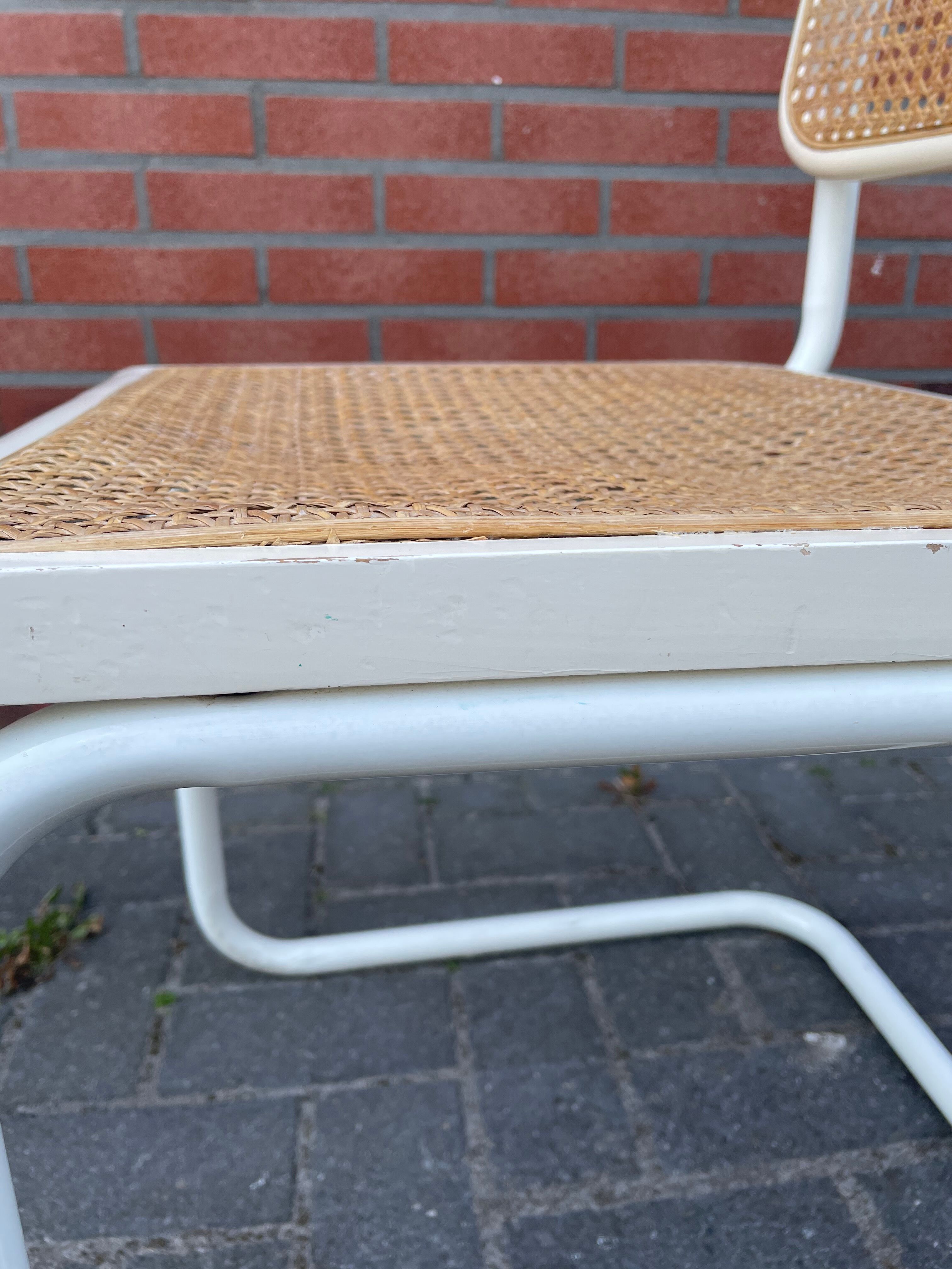 Cesca dining room chair designed by Marcel Breuer