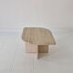Travertine Coffee or Side Table in Teardrop Shape, Italy 1980s