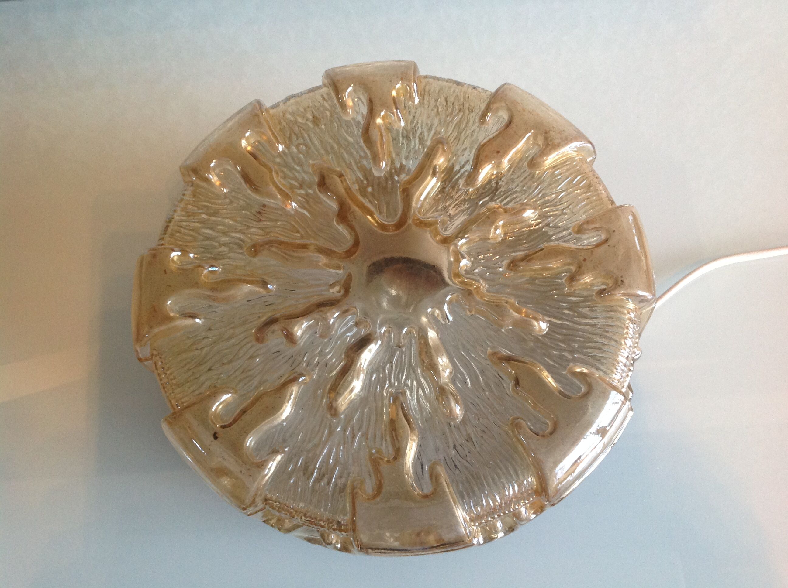 Round ceiling light vintage glass