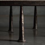 Thomas Serruys steel and stone brutalist coffee table, Belgium, 2019