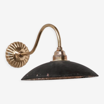 Antique brass and mercury glass wall light (19 available)