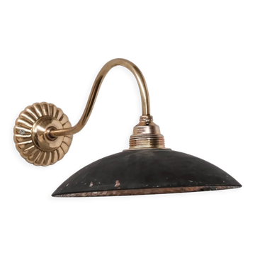 Antique brass and mercury glass wall light (19 available)