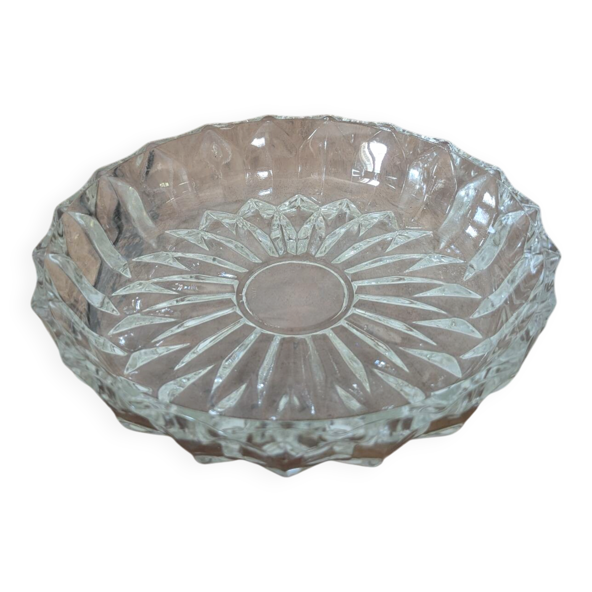 Cut glass tray